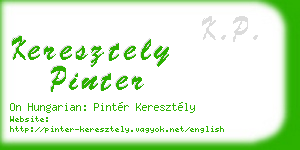 keresztely pinter business card